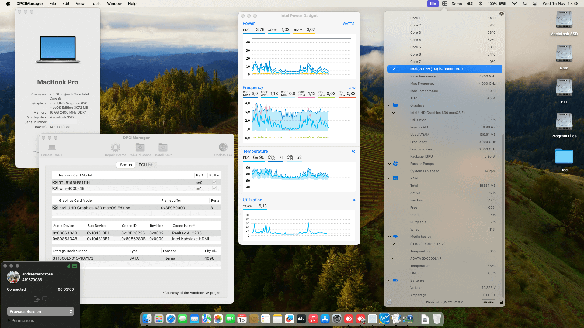 Success Hackintosh macOS Sonoma 14.1.1 Build 23B81 in Asus TUF FX505GE-I5T61T